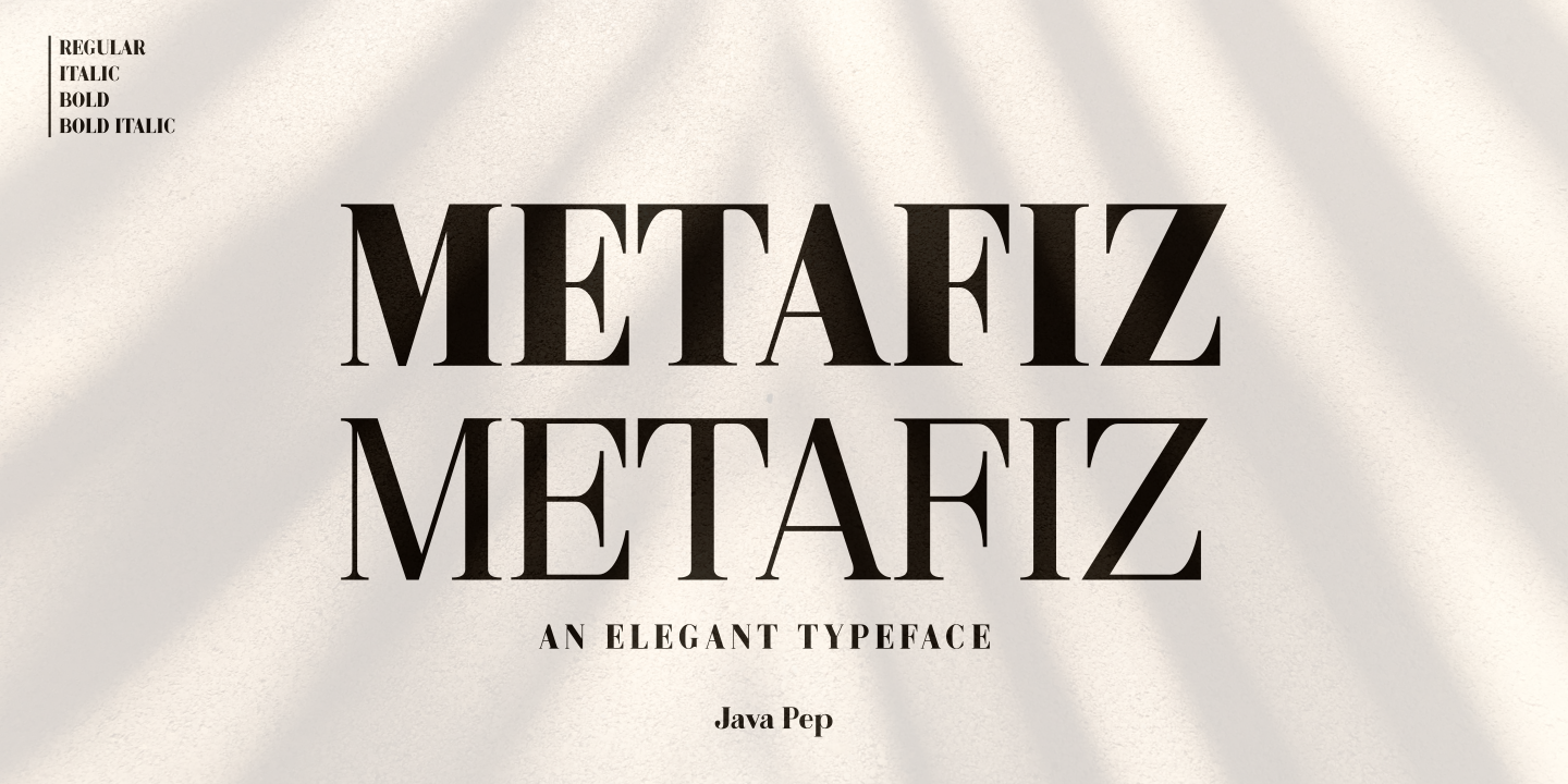 Пример шрифта Metafiz Regular